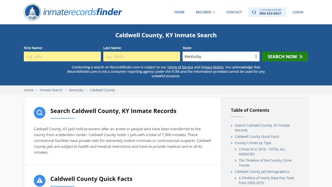 Caldwell County, KY Inmate Lookup & Jail Records Online